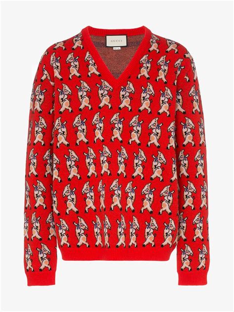 gucci sweater pig|gucci sweater for women.